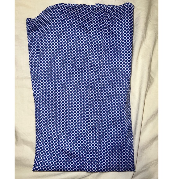 TM Lewin Blue Print Fully Fitted Button-Down Shirt - UK Size 18; US 16 - Picture 2 of 5